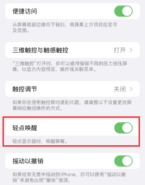 荥阳苹果授权维修站分享iPhone轻点无法唤醒怎么办