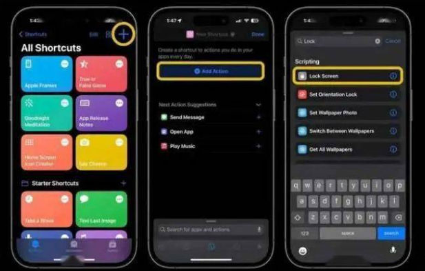 荥阳苹果14锁屏维修店分享iPhone14升级iOS16.4后如何创建锁屏快捷方式 